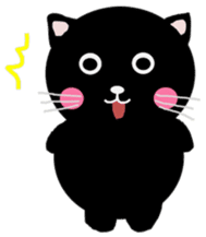 "Yuuchan" of a black cat sticker #7285801