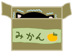 "Yuuchan" of a black cat sticker #7285803