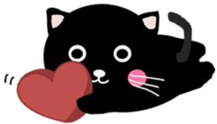 "Yuuchan" of a black cat sticker #7285810