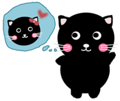 "Yuuchan" of a black cat sticker #7285811