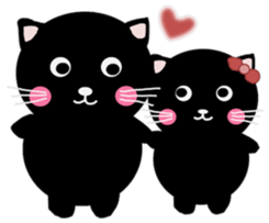 "Yuuchan" of a black cat sticker #7285812