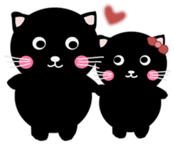 "Yuuchan" of a black cat sticker #7285812