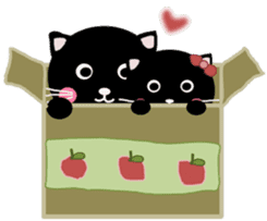 "Yuuchan" of a black cat sticker #7285814