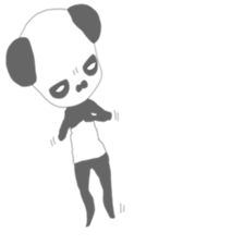 Transparent panda sticker #7286458