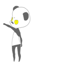 Transparent panda sticker #7286459