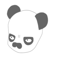 Transparent panda sticker #7286463