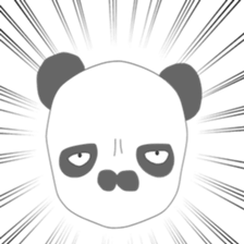 Transparent panda sticker #7286465