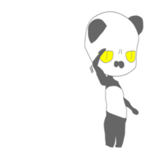 Transparent panda sticker #7286466