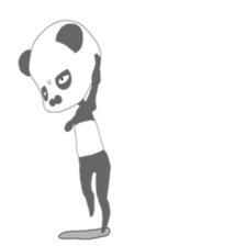 Transparent panda sticker #7286468