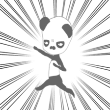 Transparent panda sticker #7286469