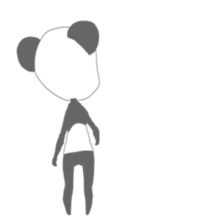 Transparent panda sticker #7286470