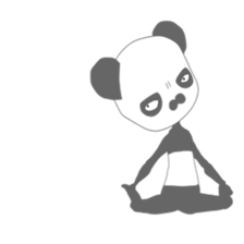 Transparent panda sticker #7286472