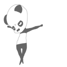 Transparent panda sticker #7286474