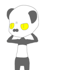 Transparent panda sticker #7286475