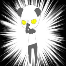 Transparent panda sticker #7286479