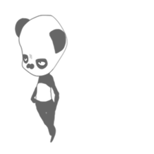 Transparent panda sticker #7286481