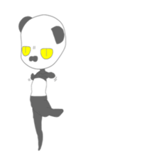 Transparent panda sticker #7286482