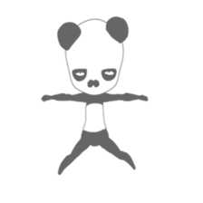 Transparent panda sticker #7286483