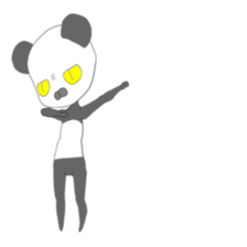 Transparent panda sticker #7286484