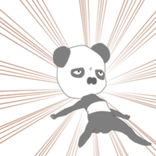 Transparent panda sticker #7286487