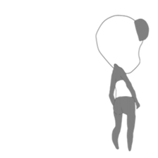 Transparent panda sticker #7286488