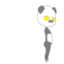 Transparent panda sticker #7286489
