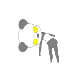 Transparent panda sticker #7286490