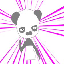 Transparent panda sticker #7286491