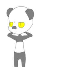 Transparent panda sticker #7286492