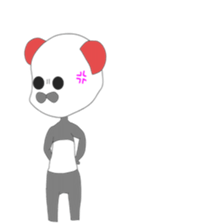 Transparent panda sticker #7286493