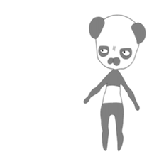 Transparent panda sticker #7286494