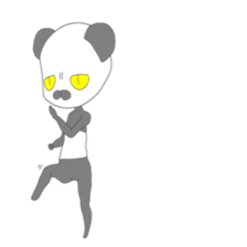 Transparent panda sticker #7286495