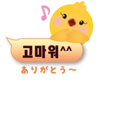 PIYOSU of the chick  -Hangul sticker- sticker #7286661