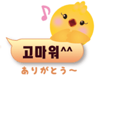 PIYOSU of the chick  -Hangul sticker- sticker #7286661