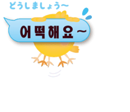 PIYOSU of the chick  -Hangul sticker- sticker #7286679