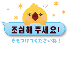 PIYOSU of the chick  -Hangul sticker- sticker #7286685