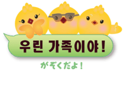 PIYOSU of the chick  -Hangul sticker- sticker #7286692