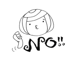 Writing brush girl vol.4 sticker #7287402