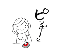 Writing brush girl vol.4 sticker #7287410