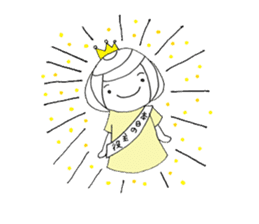 Writing brush girl vol.4 sticker #7287413