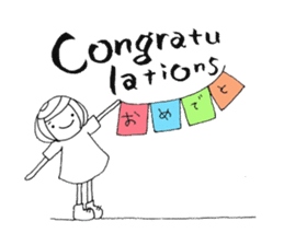 Writing brush girl vol.4 sticker #7287415