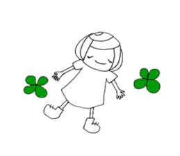 Writing brush girl  vol.4 sticker #7287429