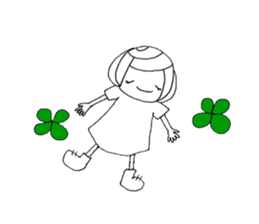 Writing brush girl vol.4 sticker #7287429