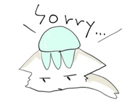 Jellyfish-cat sticker #7287494