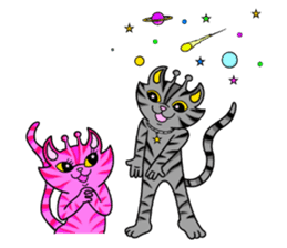 A space kitten of nincompoop sticker #7288438