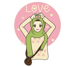 lovely Muslimah hijab lover sticker #7288880
