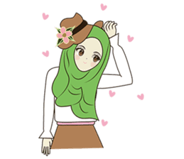 lovely Muslimah hijab lover sticker #7288883