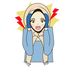 lovely Muslimah hijab lover sticker #7288897