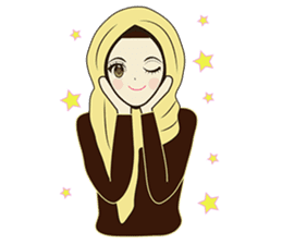 lovely Muslimah hijab lover sticker #7288913