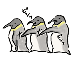 Pleasant pretty penguin sticker #7289429